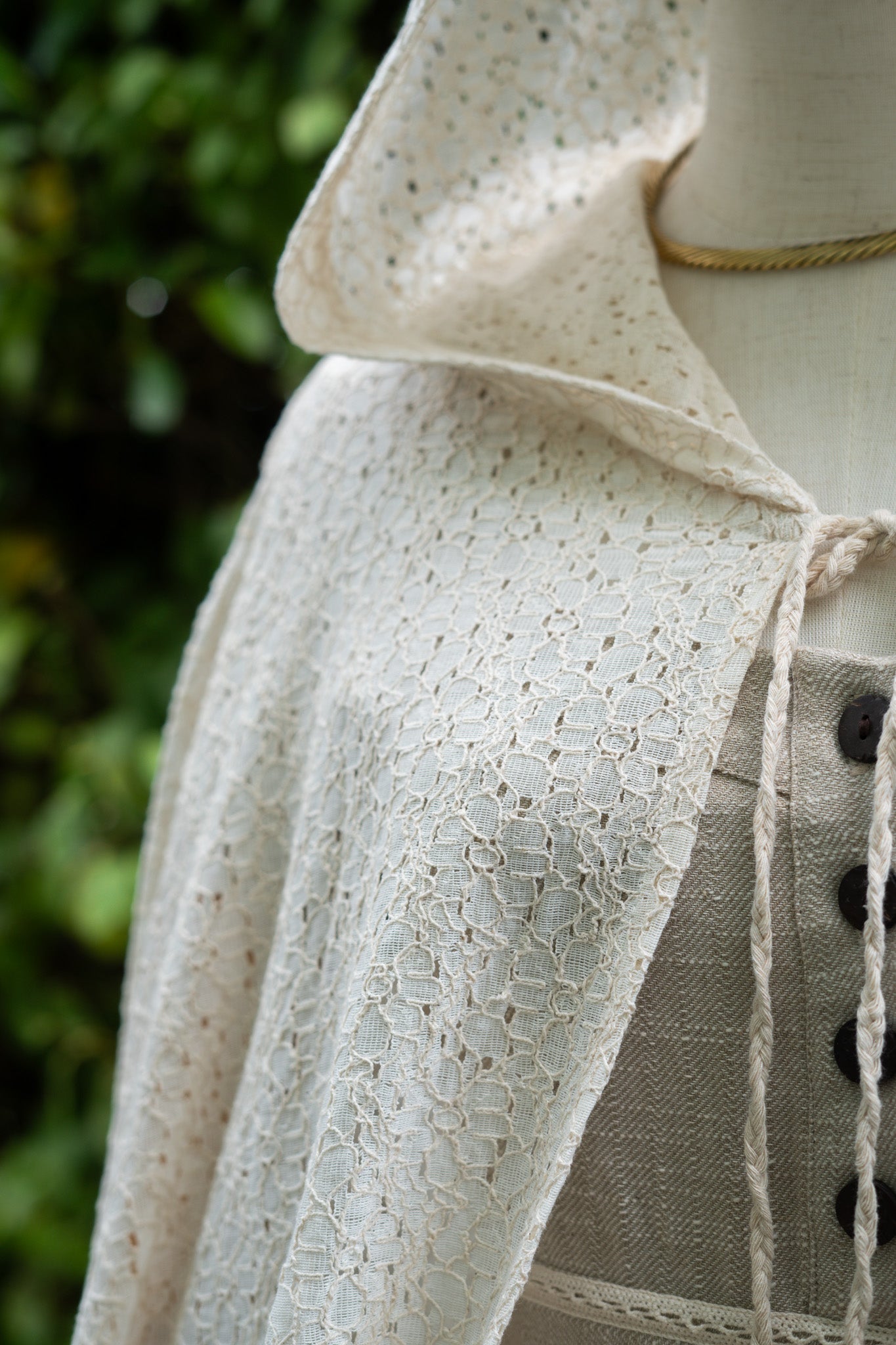 Lace wedding cape