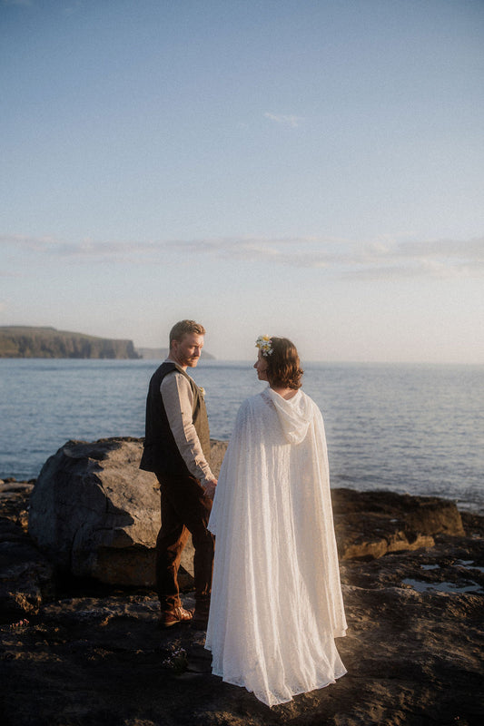 Lace wedding cape
