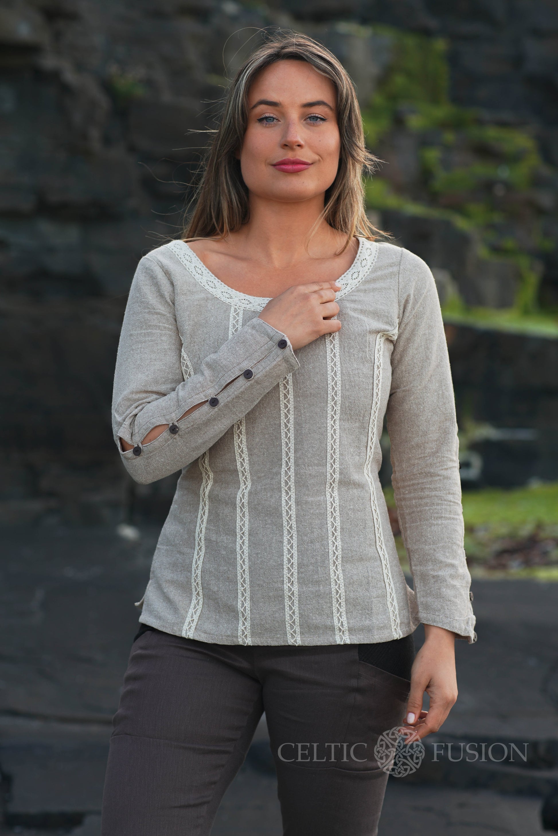 Celtic Fusion Design, Irish-designed folklore-inspired clothing created with a focus on sustainability, natural textures, and