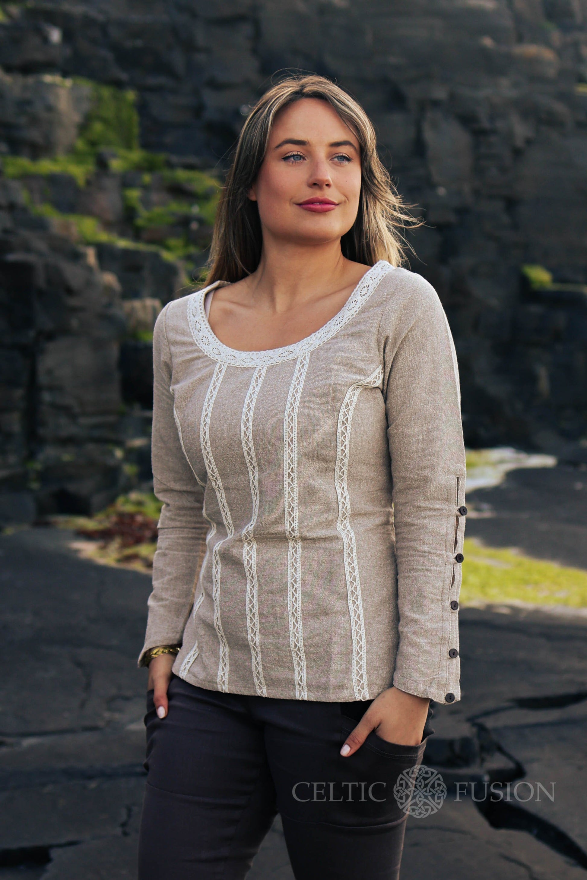 Celtic Fusion Design, Irish-designed folklore-inspired clothing created with a focus on sustainability, natural textures, and