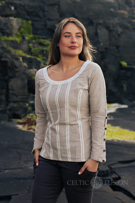 Celtic Fusion Design, Irish-designed folklore-inspired clothing created with a focus on sustainability, natural textures, and