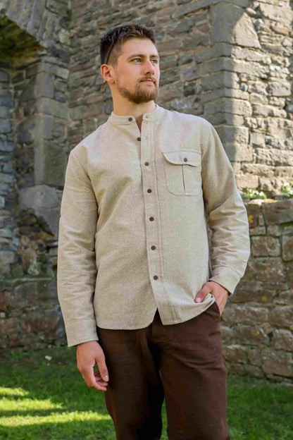 Celtic Shield Collarless Shirt – celticfusiondesign