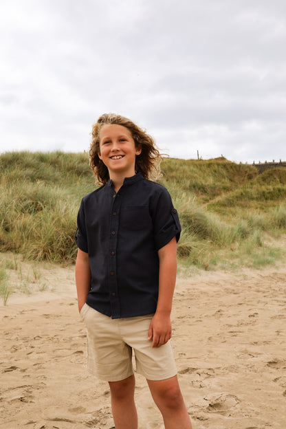 Boys Celtic Shield Grandad Collar Shirt