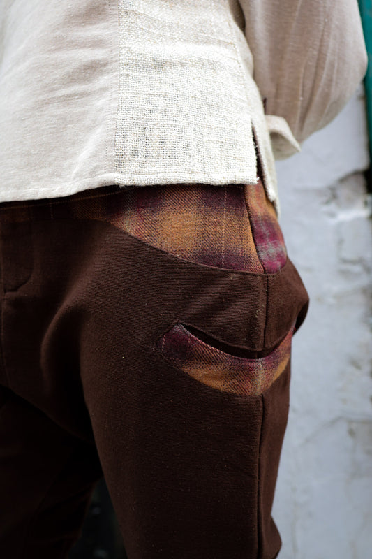 Brown Low Rider Trousers