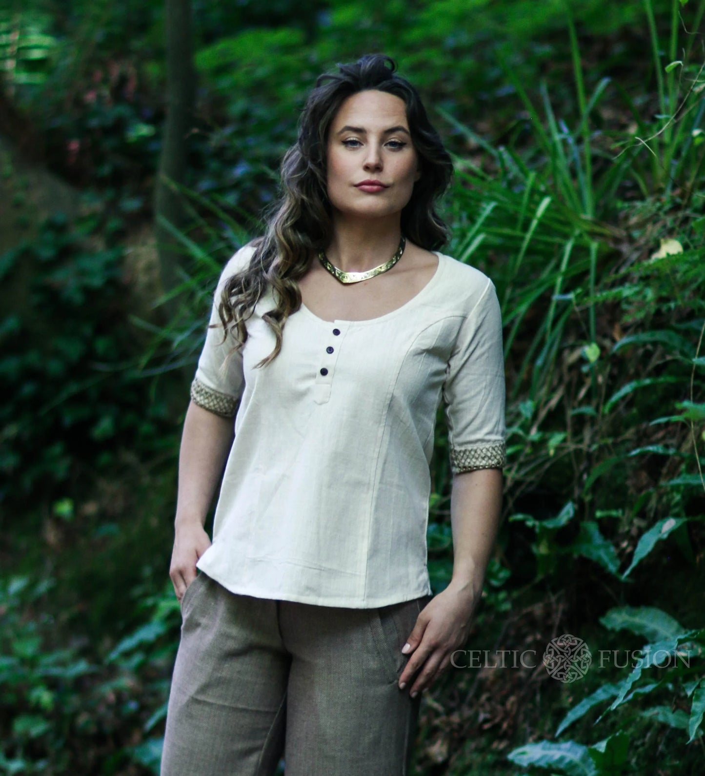 Celtic Fusion Design, Irish-designed folklore-inspired clothing created with a focus on sustainability, natural textures, and
