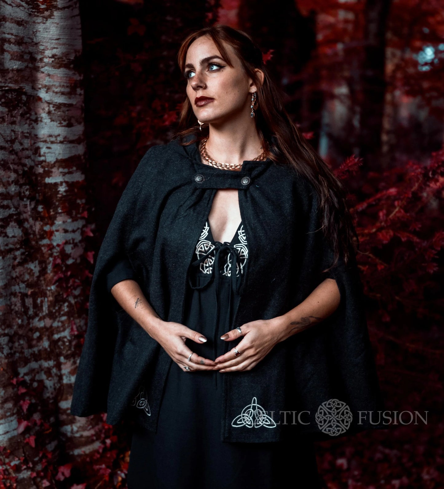Celtic Fusion Design, Irish-designed folklore-inspired clothing created with a focus on sustainability, natural textures, and