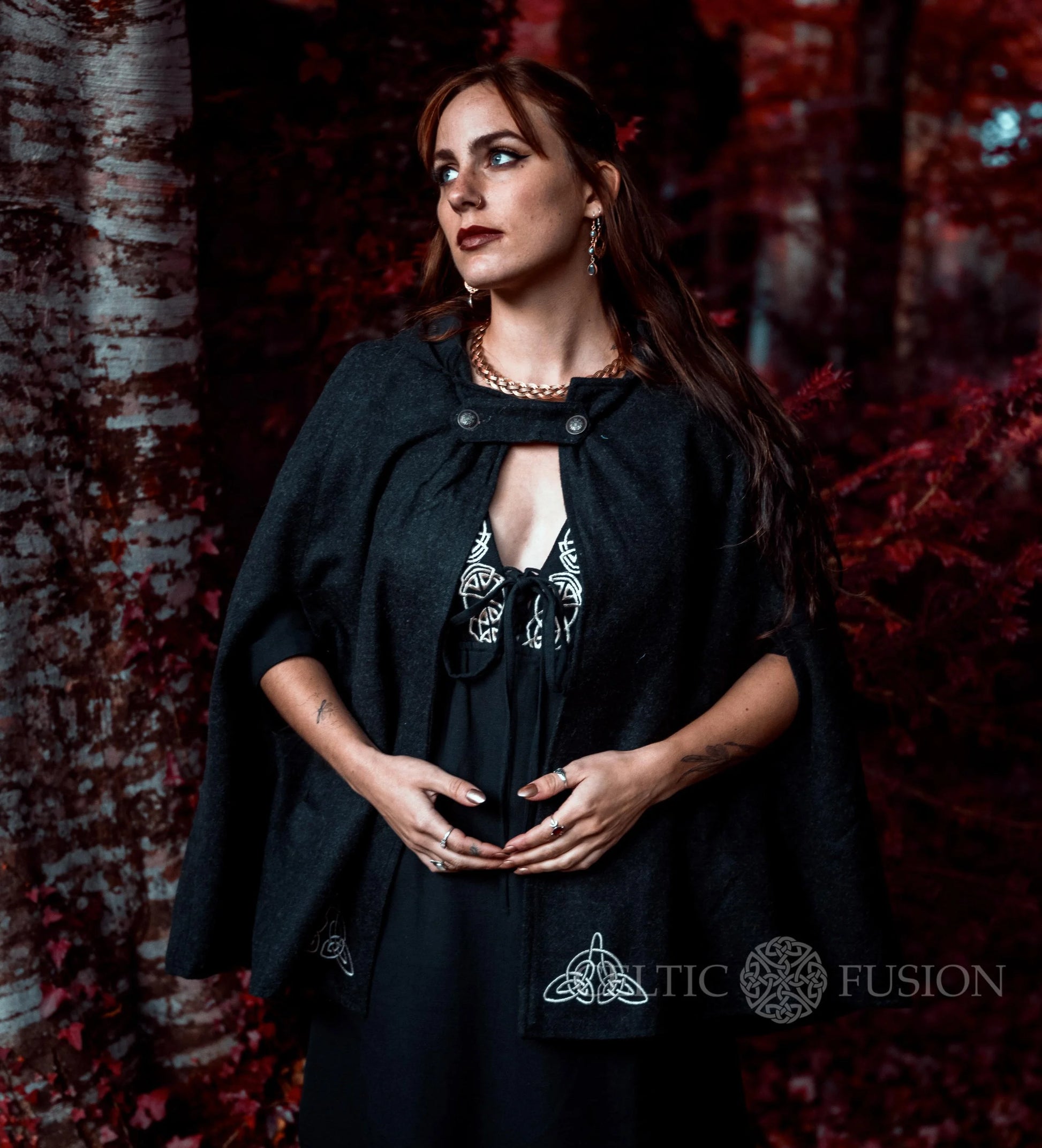 Celtic Fusion Design, Irish-designed folklore-inspired clothing created with a focus on sustainability, natural textures, and