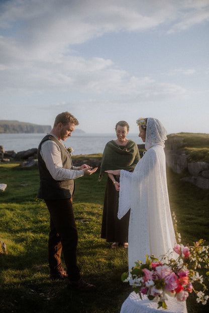 Lace wedding cape