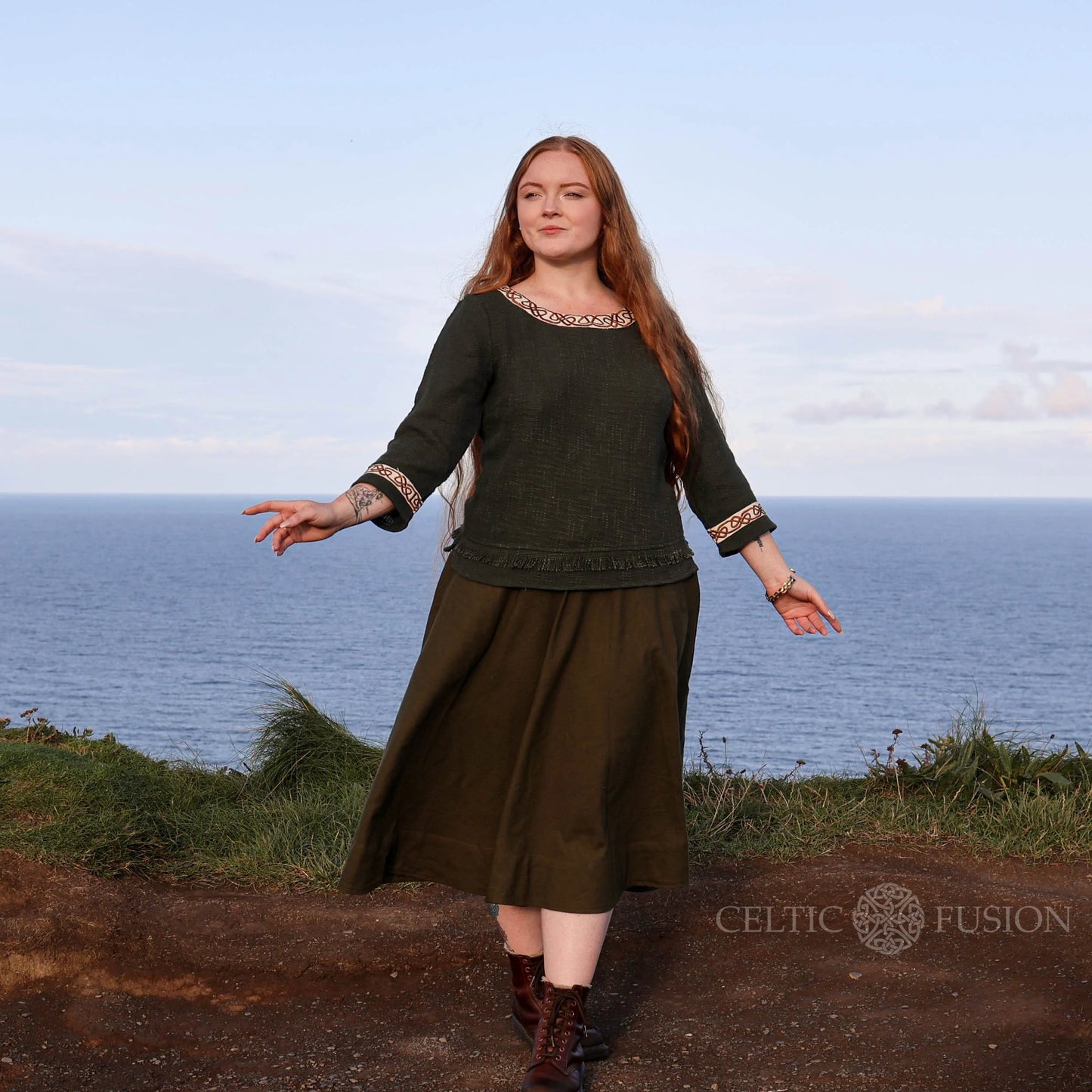 Celtic Fusion Design, Irish-designed folklore-inspired clothing created with a focus on sustainability, natural textures, and