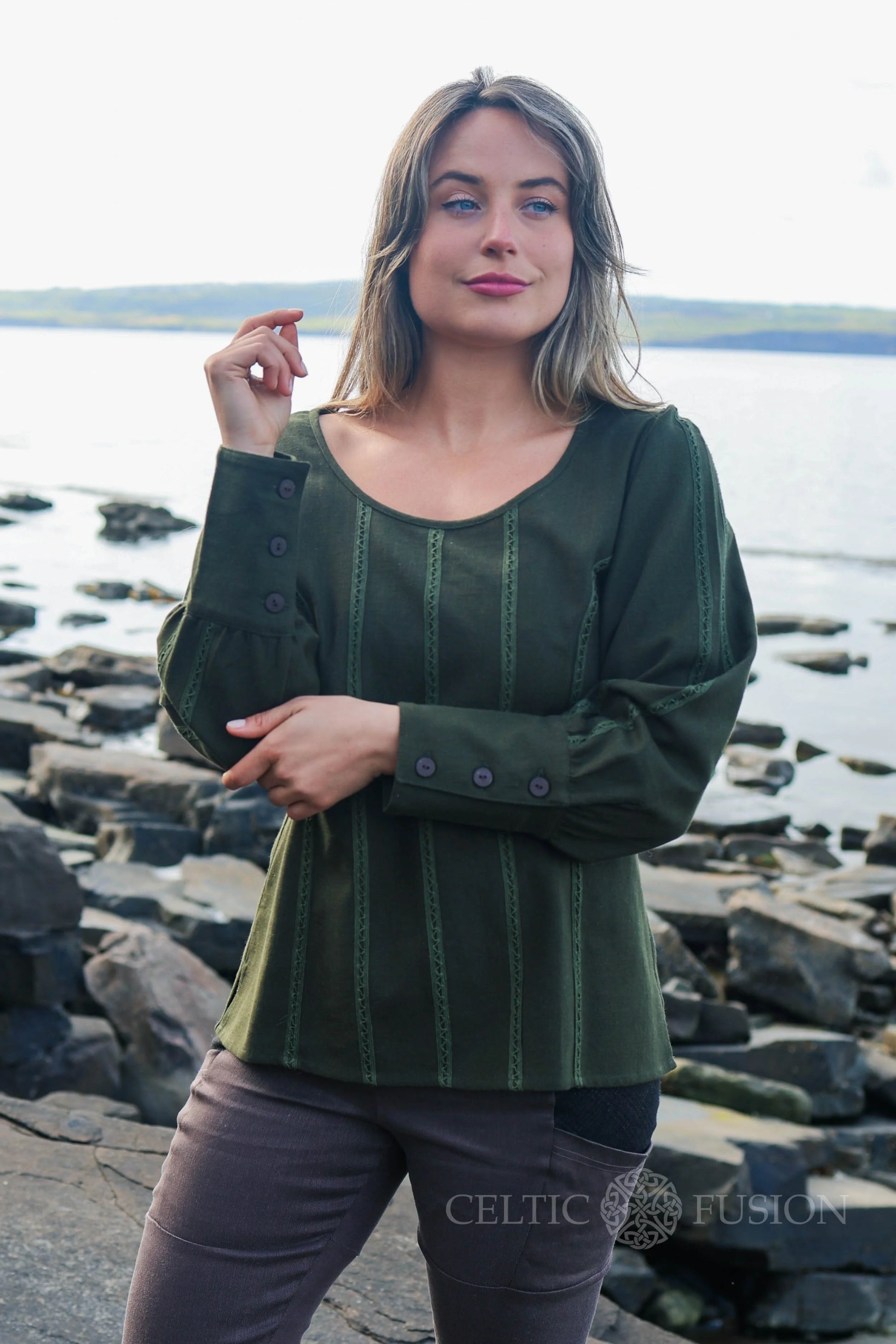 Celtic Fusion Design, Irish-designed folklore-inspired clothing created with a focus on sustainability, natural textures, and