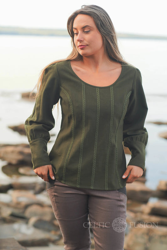 Celtic Fusion Design, Irish-designed folklore-inspired clothing created with a focus on sustainability, natural textures, and