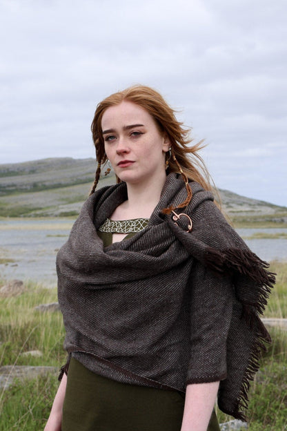Uisneach Brooch and Handwoven Shawl