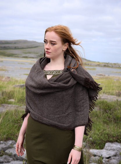 Uisneach Brooch and Handwoven Shawl