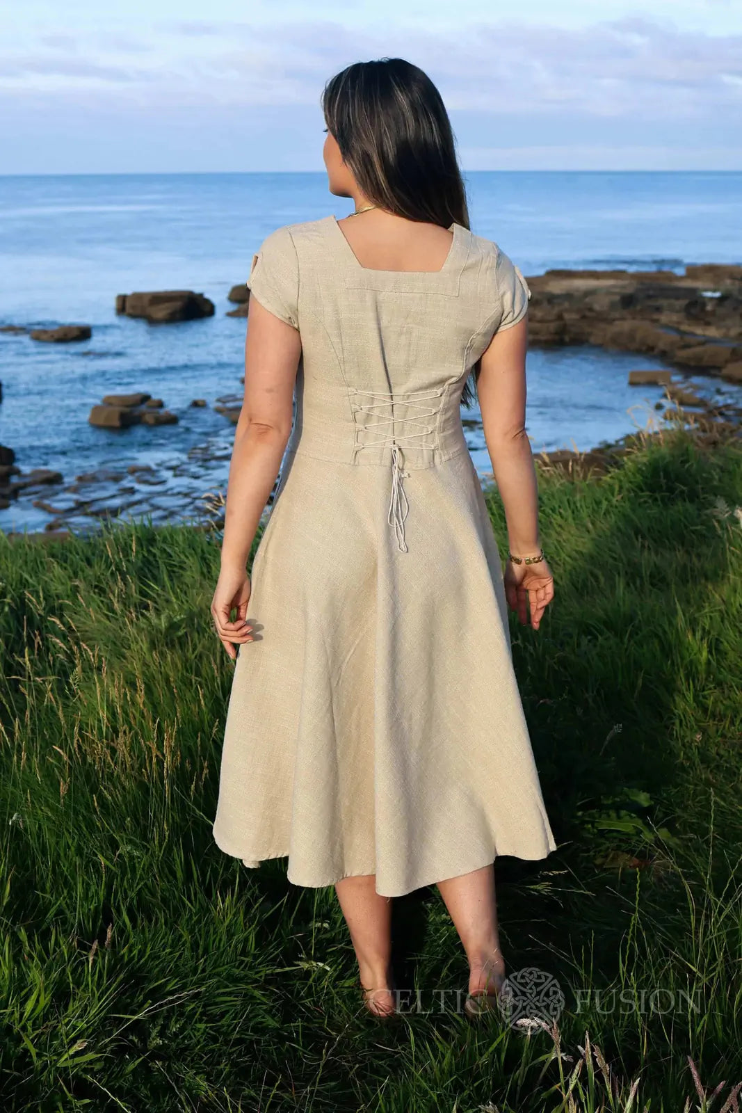 cottage core dress with corset Cottagecore Dress - Sage
