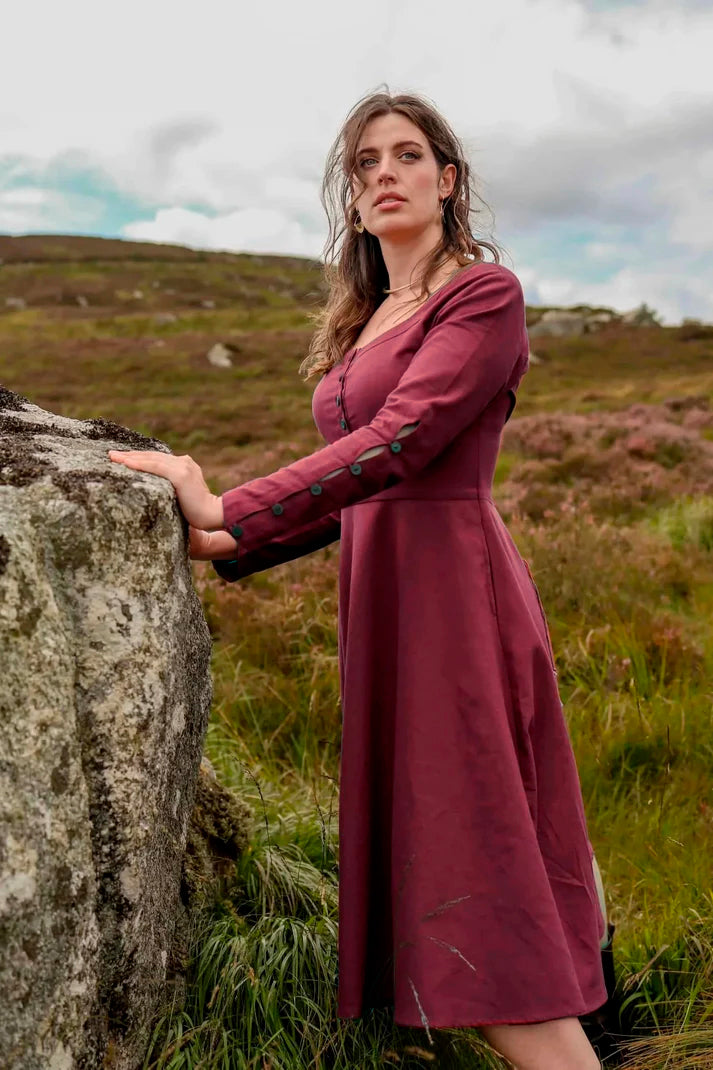 Imbas Burgundy Dress