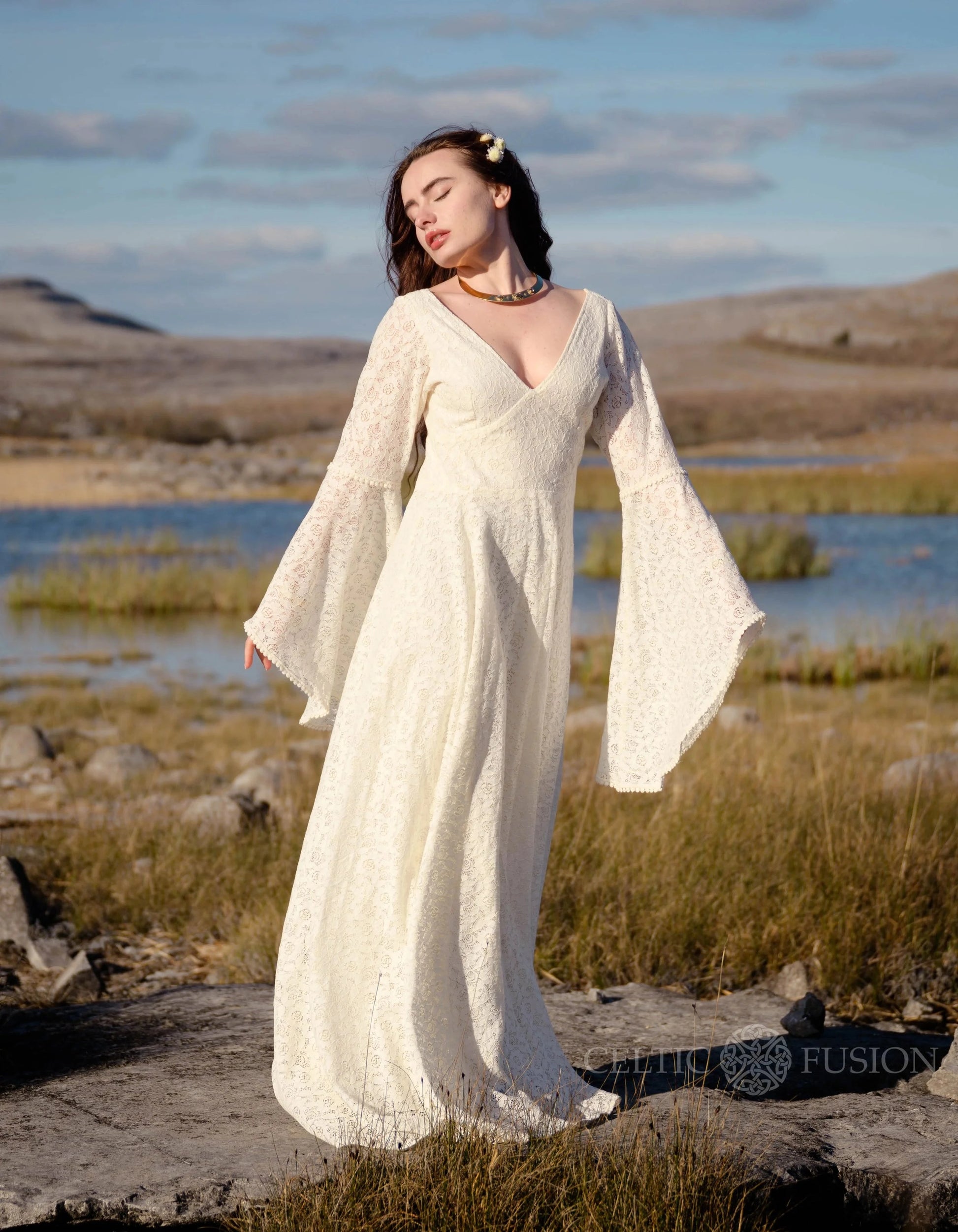 lace goddess wedding dress Ava Goddess Boho Wedding Dress 2XL