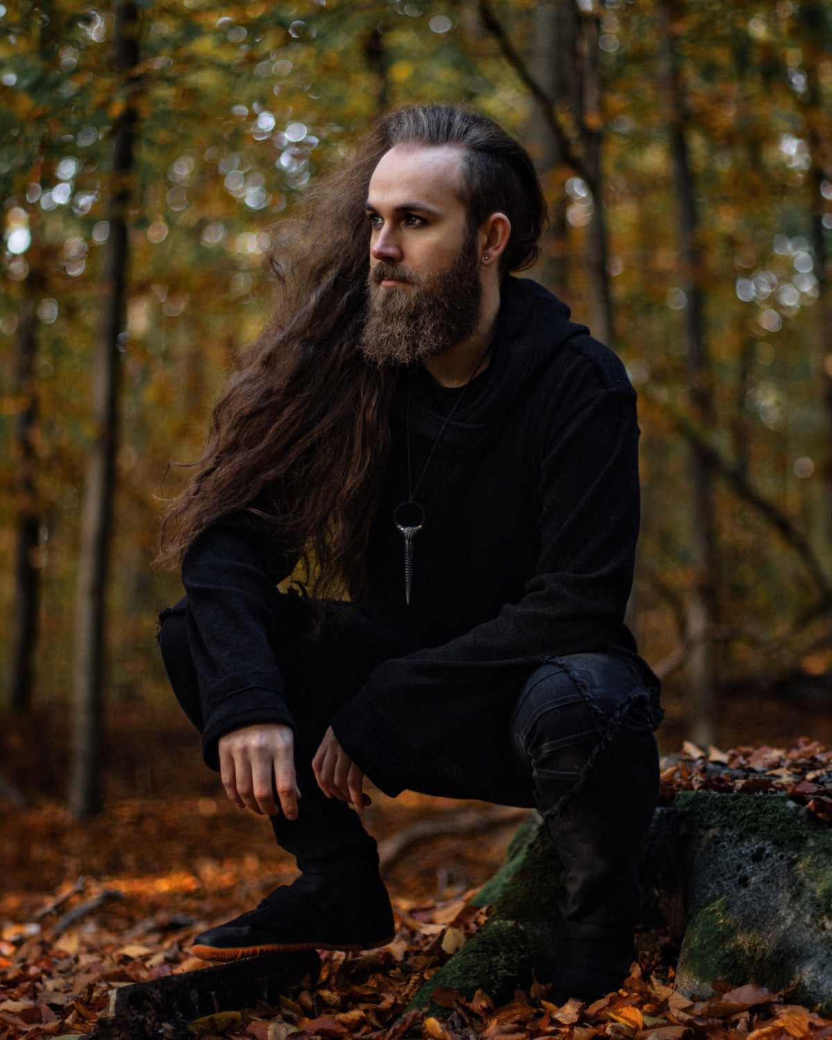 black hoodie pullover by Celtic Fusion