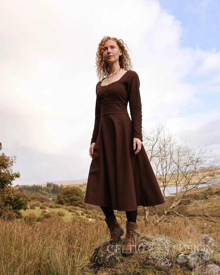 Imbas Burgundy Dress