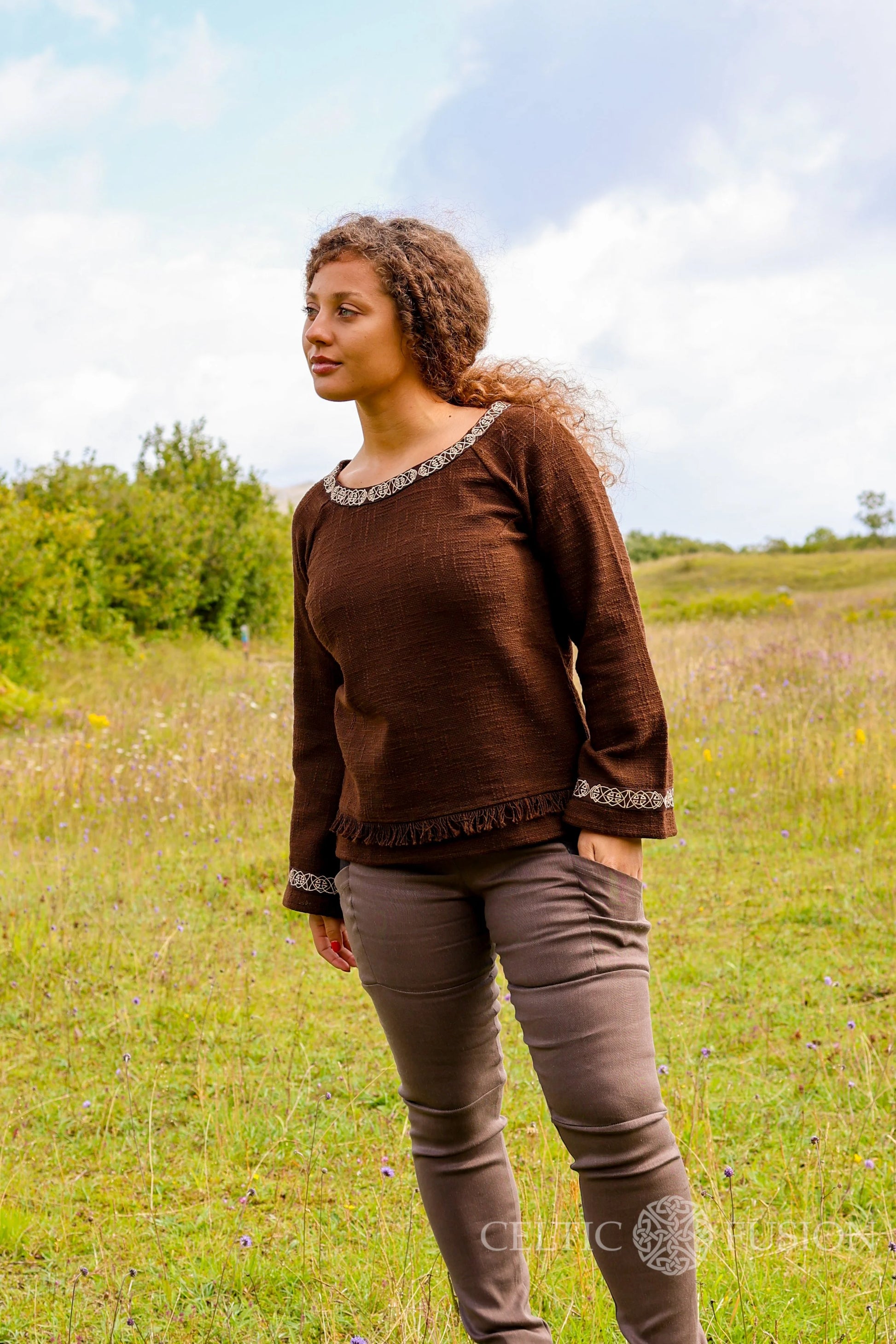 Celtic Fusion Design, Irish-designed folklore-inspired clothing created with a focus on sustainability, natural textures, and