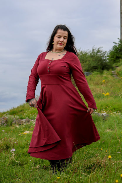 Imbas Burgundy Dress