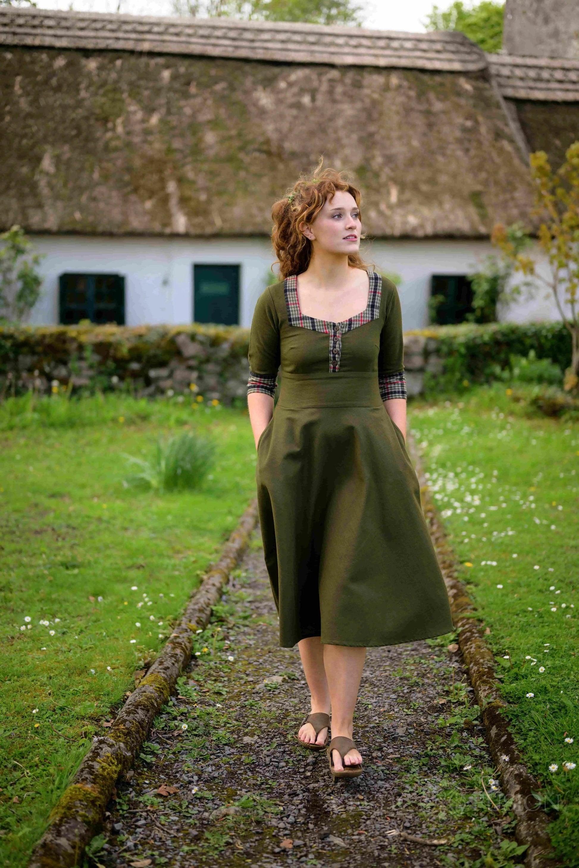 Green Fields Irish Corset Dress – celticfusiondesign