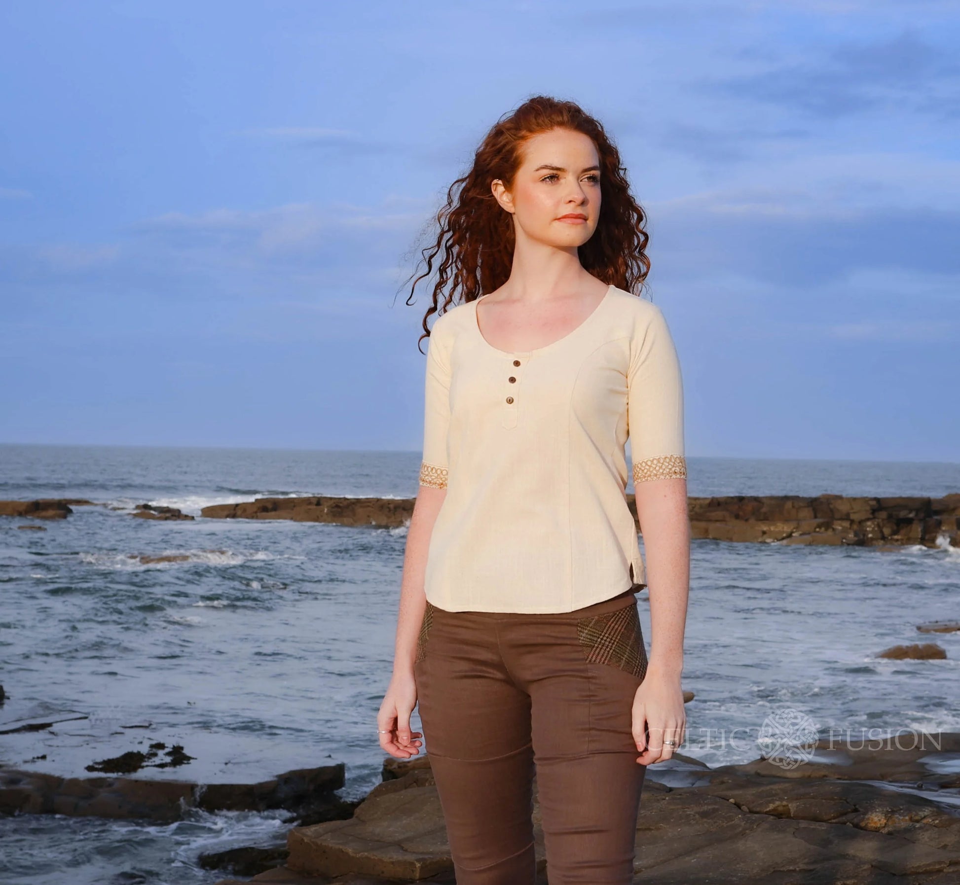 Celtic Fusion Design, Irish-designed folklore-inspired clothing created with a focus on sustainability, natural textures, and