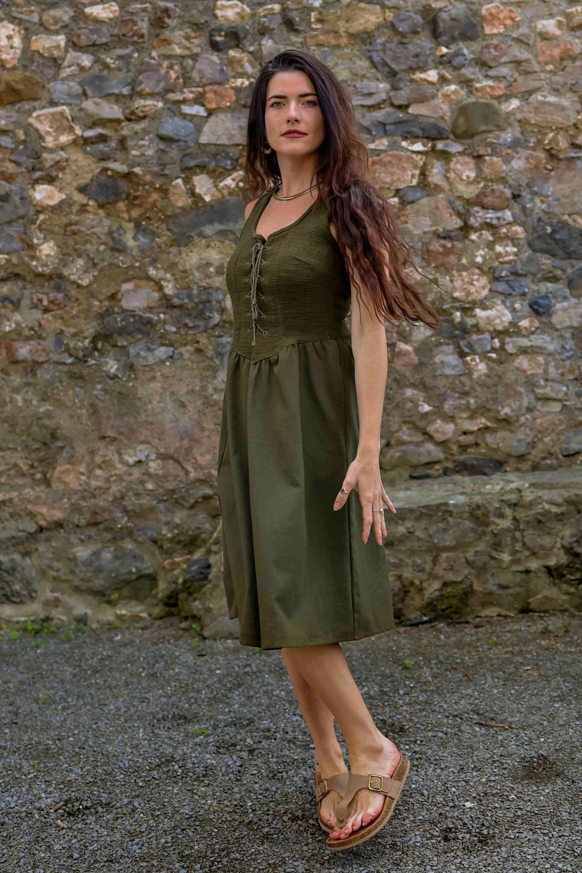 Rosemary Green Corset Dress Medium - 12 UK / Green