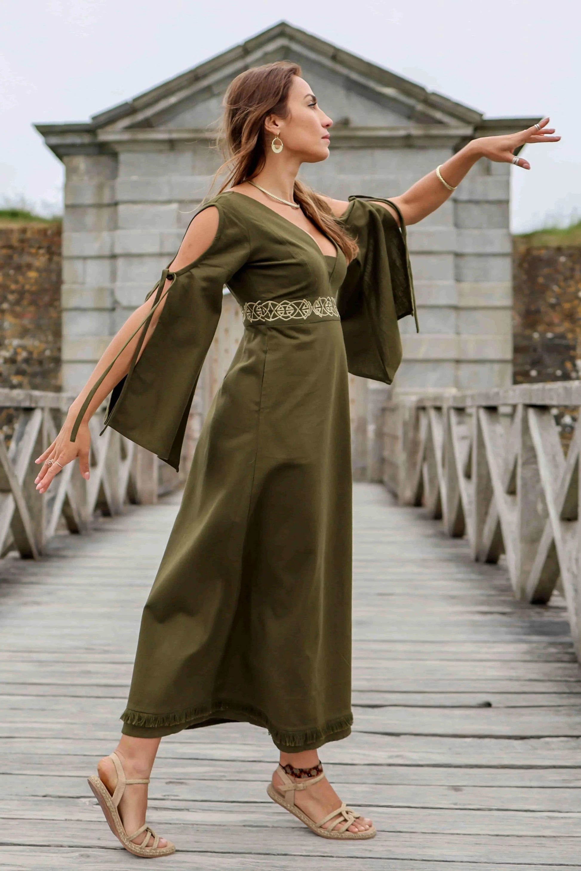 Maeve Green Celtic Dress 2XL