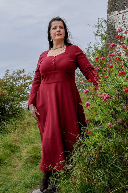 Imbas Burgundy Dress