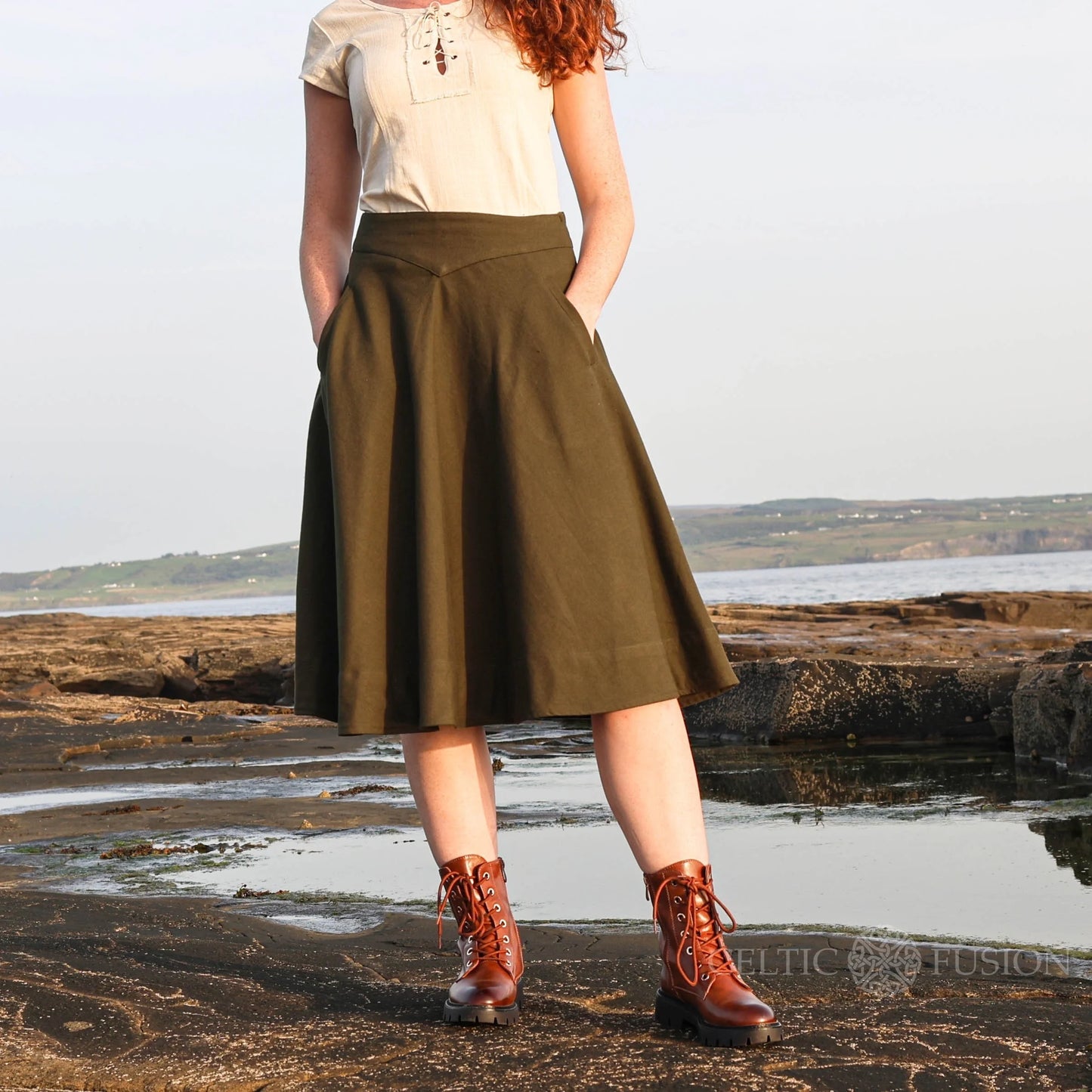 Celtic Fusion Design, Irish-designed folklore-inspired clothing created with a focus on sustainability, natural textures, and