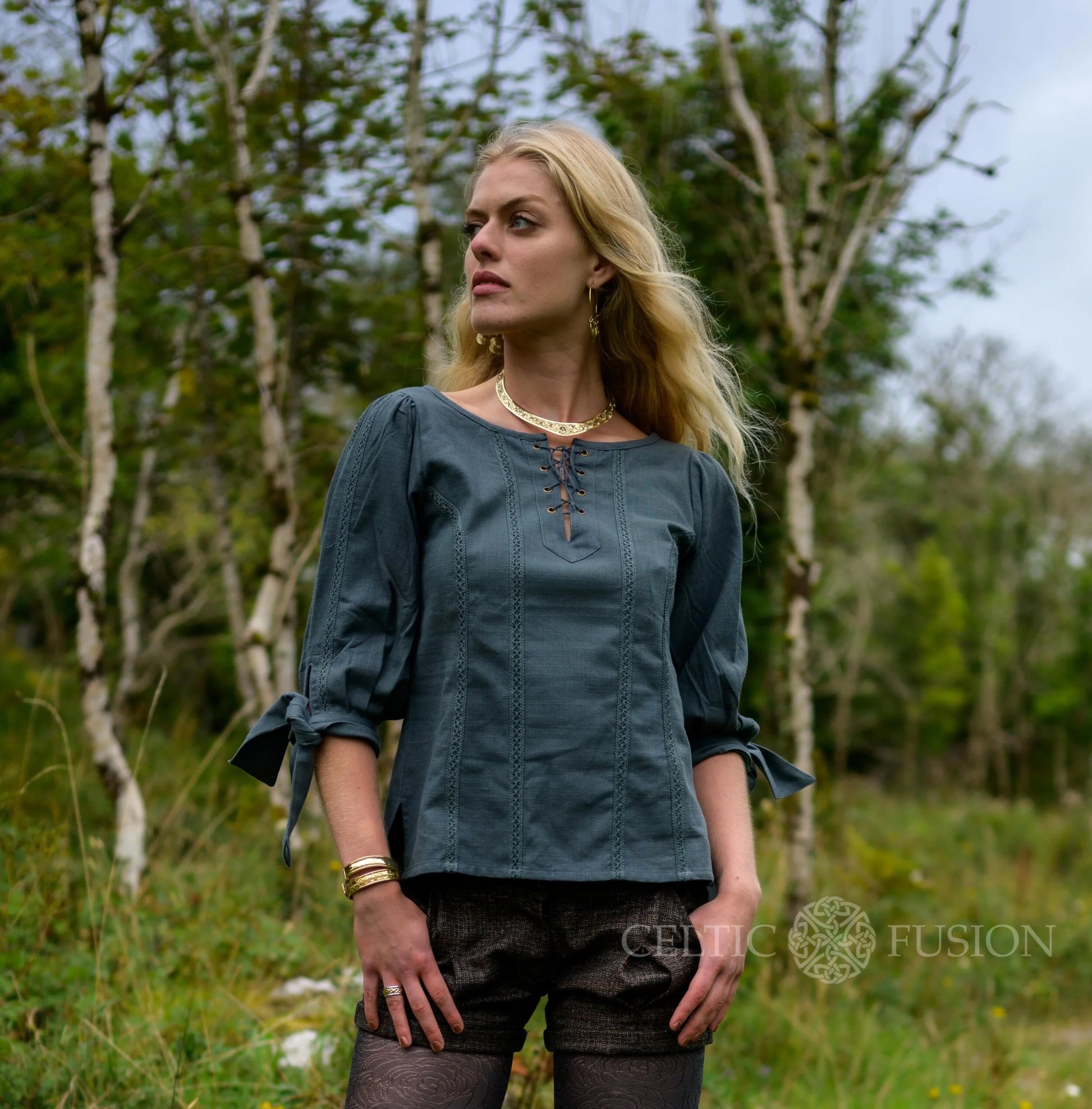 Celtic Fusion Design, Irish-designed folklore-inspired clothing created with a focus on sustainability, natural textures, and