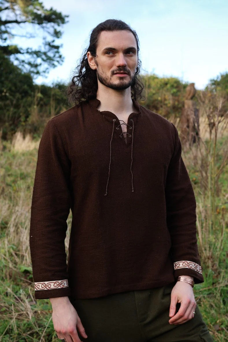 Handwoven Tunic with Celtic Knotwork