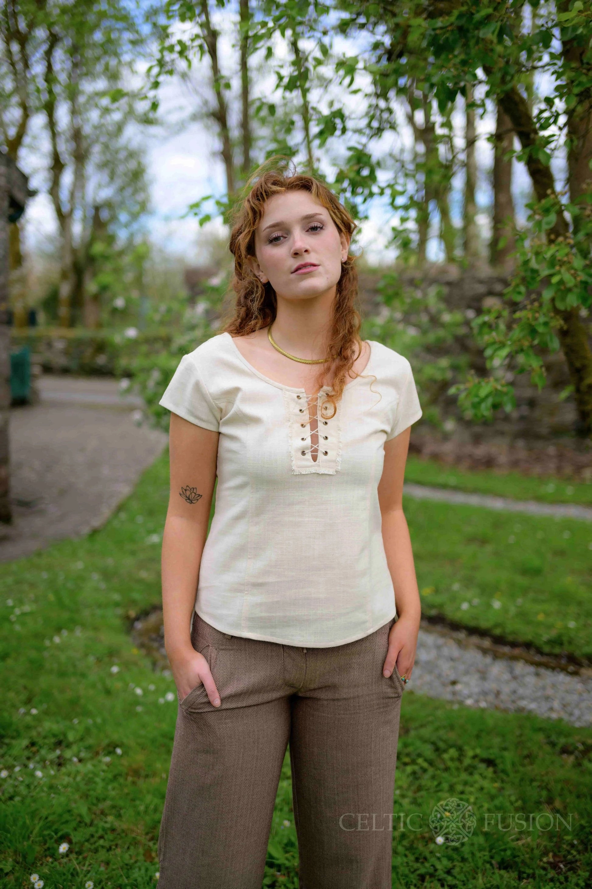 Celtic Fusion Design, Irish-designed folklore-inspired clothing created with a focus on sustainability, natural textures, and