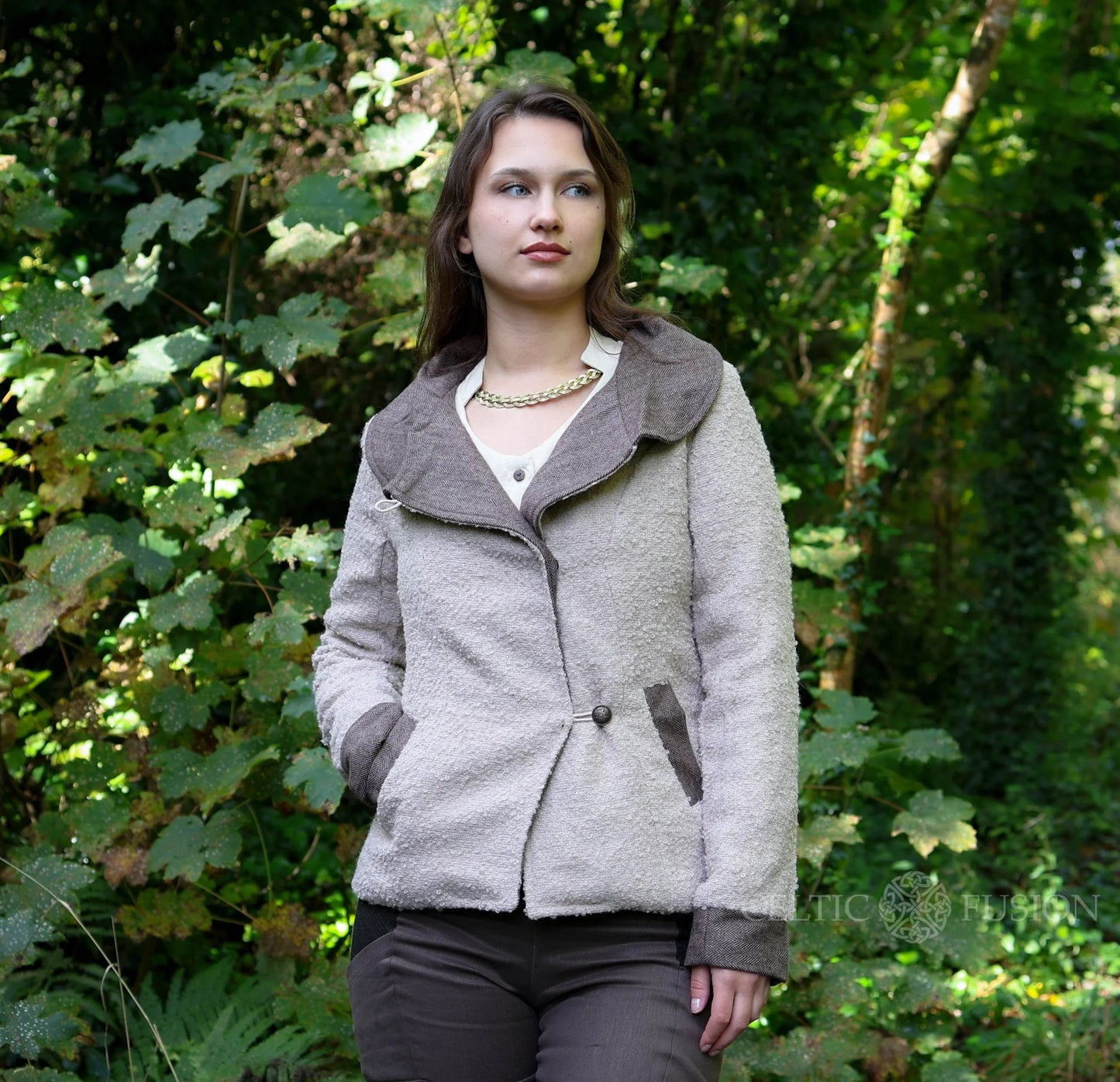 Celtic Fusion Design, Irish-designed folklore-inspired clothing created with a focus on sustainability, natural textures, and